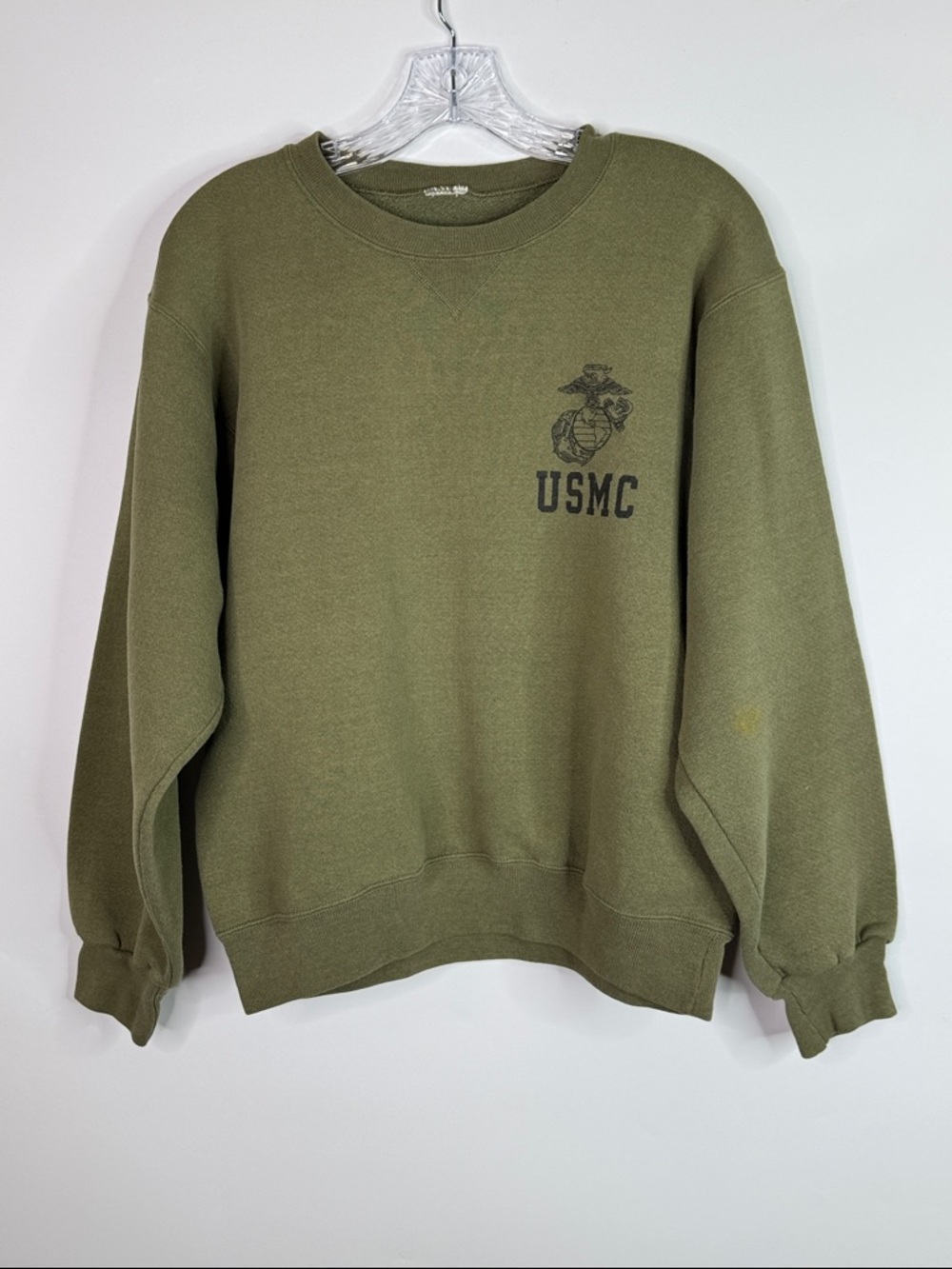 Vintage USMC Green Crewneck Sweatshirt Size Medium